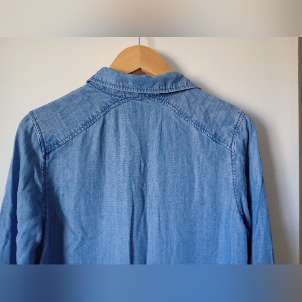 Philosophy Chambray Button-Up Shirt Dress With Pockets Size Small - Picture 7 of 13